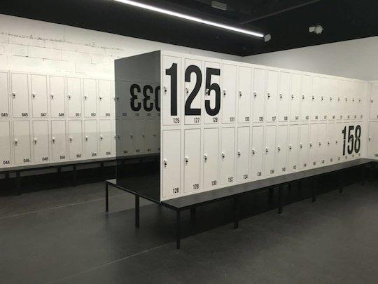 steel lockers with benches