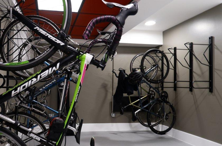 wall mounted office bike rack